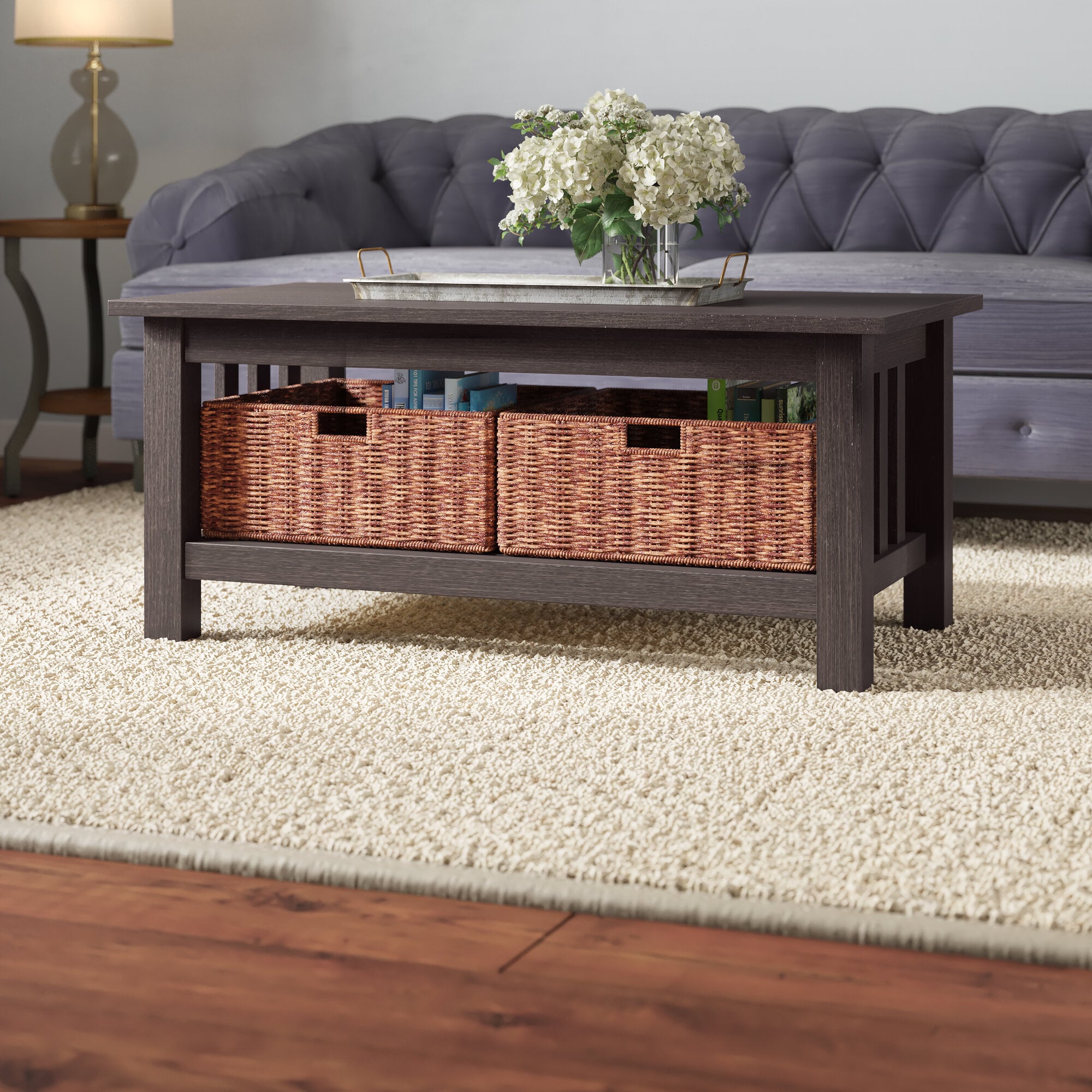 Wayfair espresso sale coffee table