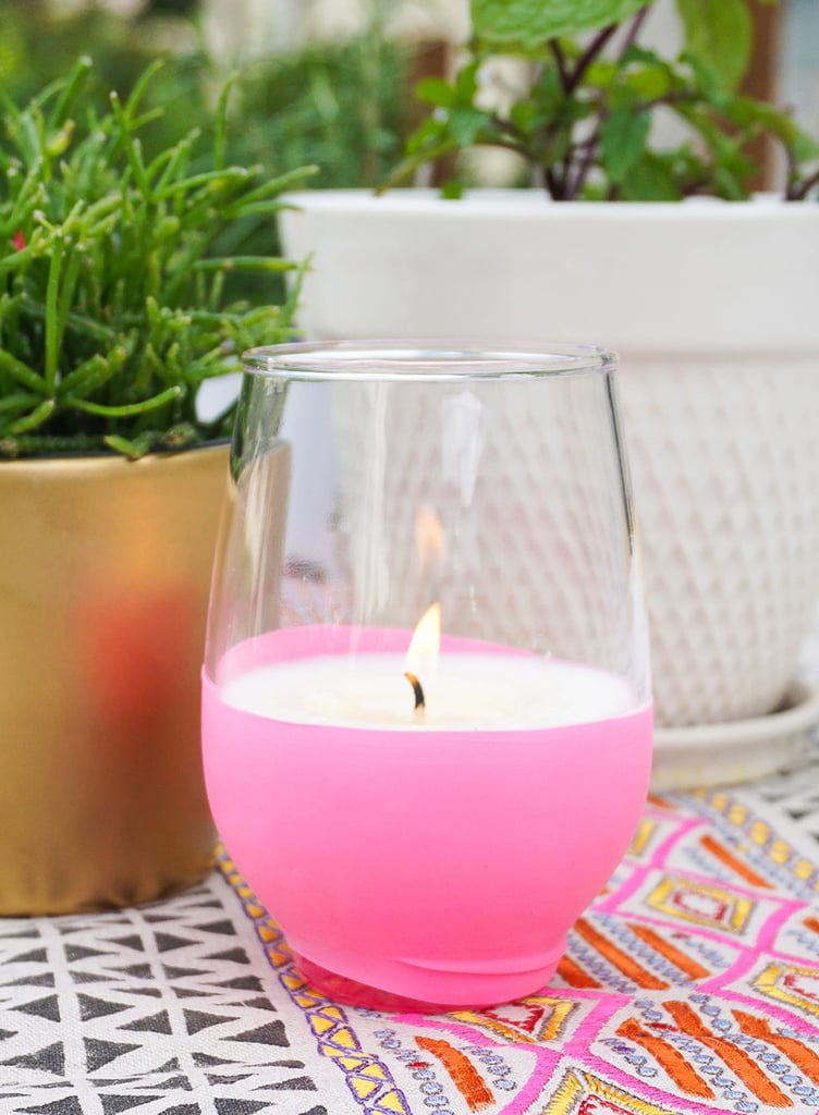Balloon-Dipped Citronella Candles