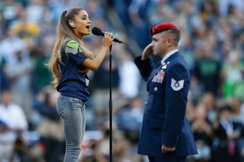 And Sang the National Anthem at an NFL Game