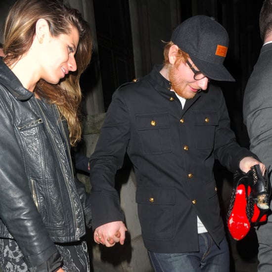 Ed Sheeran Gives Girlfriend His Sneakers While Leaving Club