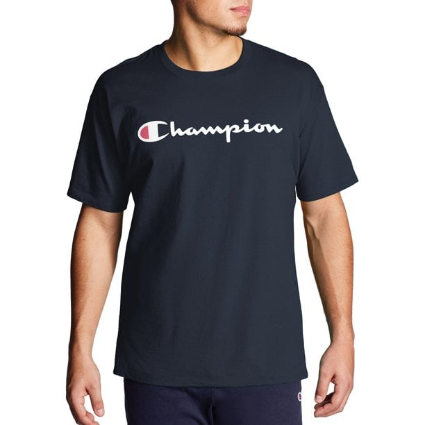 Champion Men's Script Logo Classic Graphic Jersey Tee