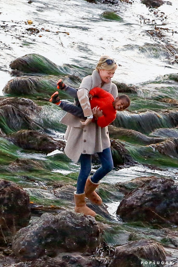 Charlize Theron and Sean Penn With Jackson at Pavilions