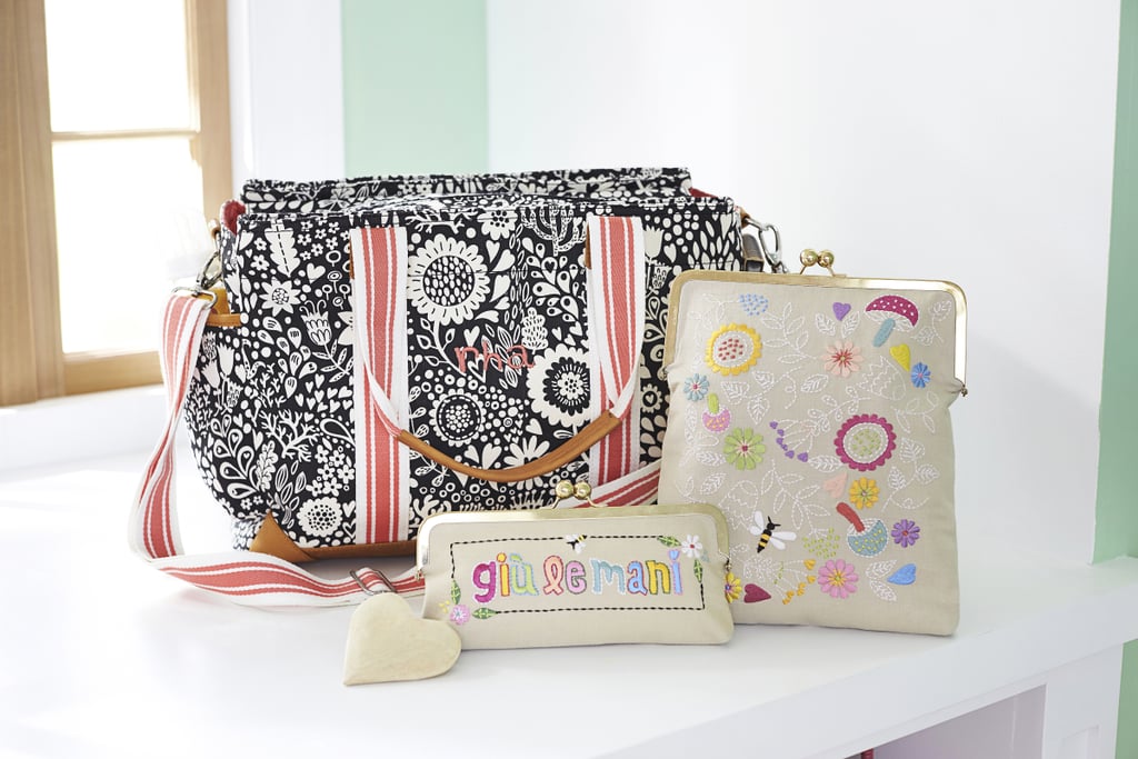Margherita Missoni Geo Diaper Bag ($179), Margherita Missoni Embroidered Pouches ($36-$49)