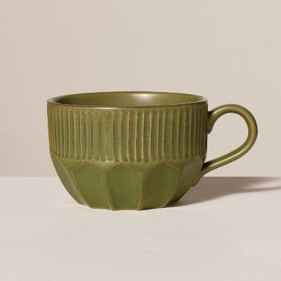 Hearth & Hand™ with Magnolia 16oz Multi-Faceted Stoneware Latte Mug