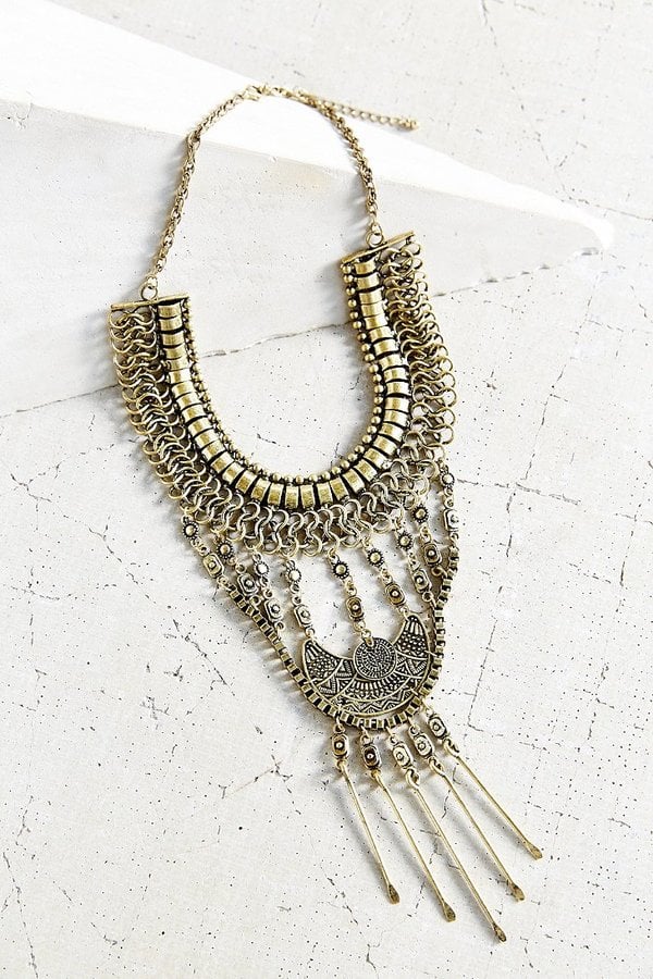 Urban Outfitters Golden Chime Statement Necklace