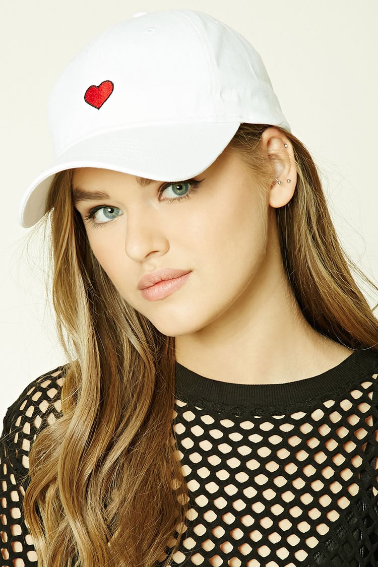 Embroidered Heart Cap