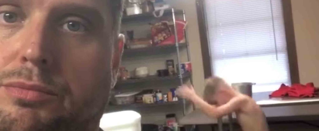 Dad's Hilarious Reaction to Son Dancing Behind Him | Video