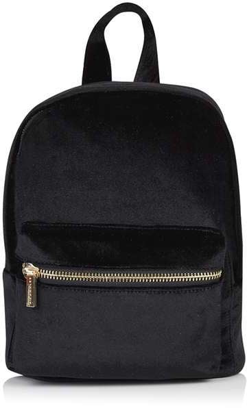 Skinny dip **black velvet mini backpack ($60)