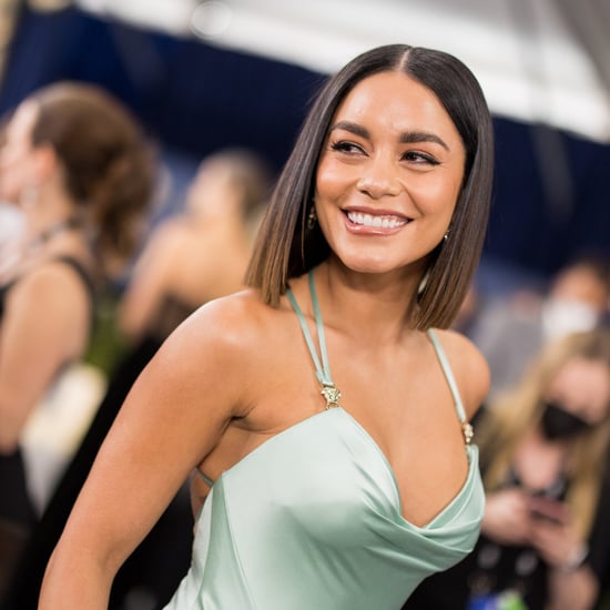 Vanessa Hudgens's Chartreuse Feathered Taller Marmo Dress