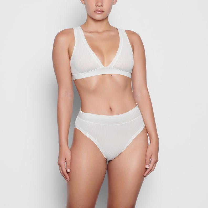 SKIMS Off-White Summer Mesh Plunge Bralette SKIMS