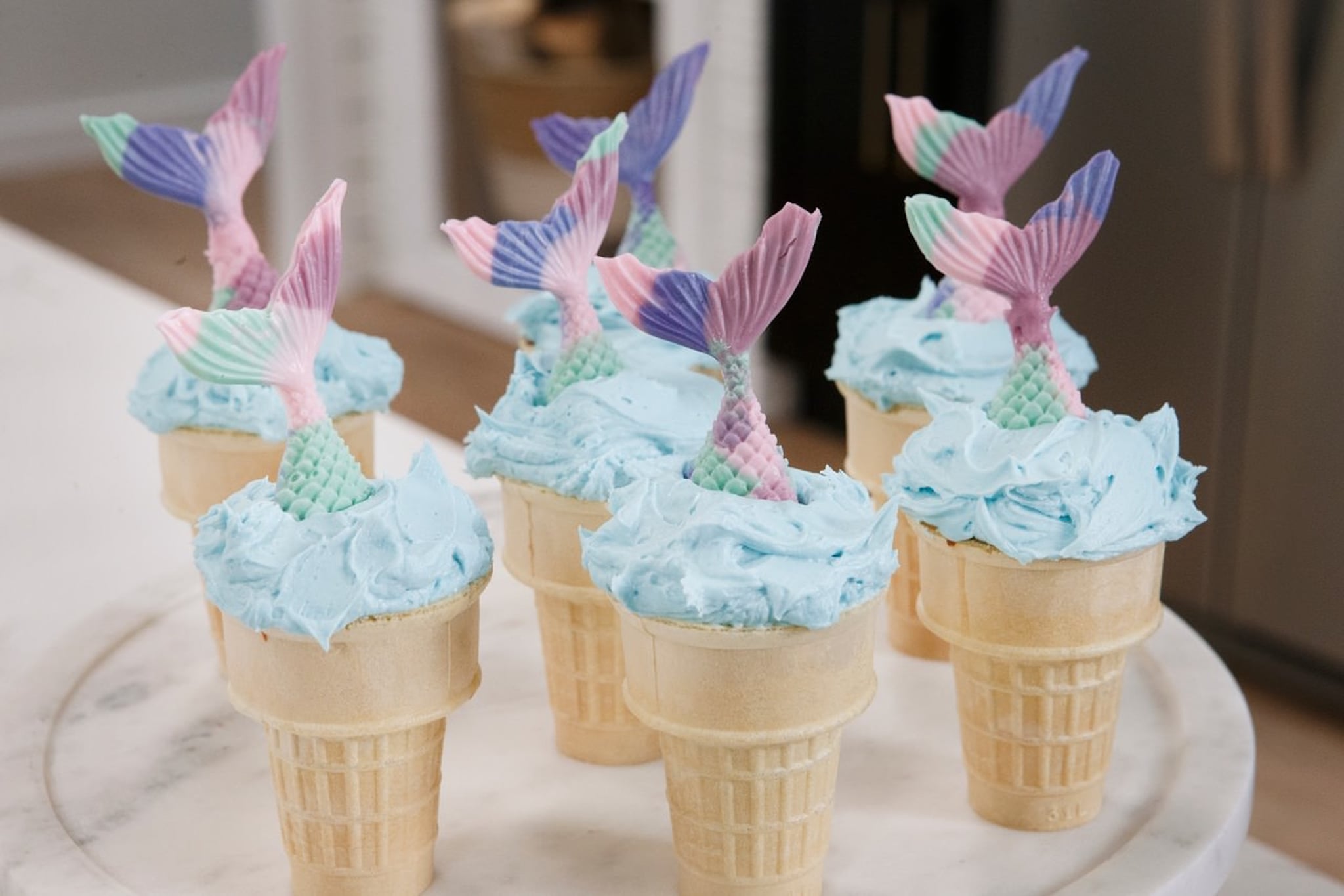 Mermaid Cupcake Ice Cream Cone Recipe Popsugar Food 4276