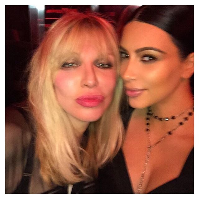 Courtney Love and Kim Kardashian