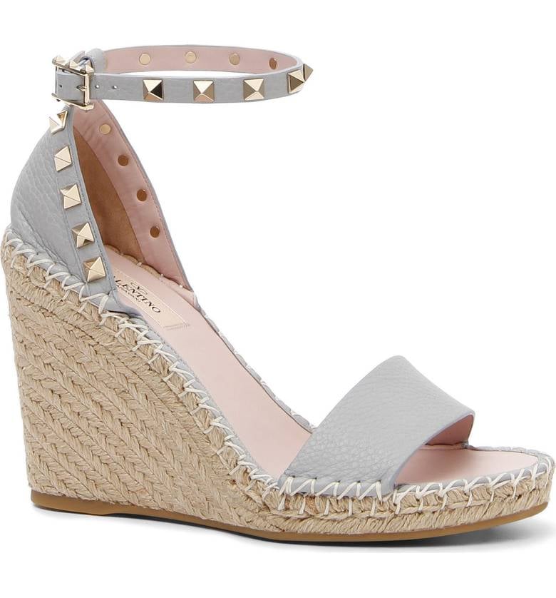 Valentino 'Rockstud' Espadrille Wedges