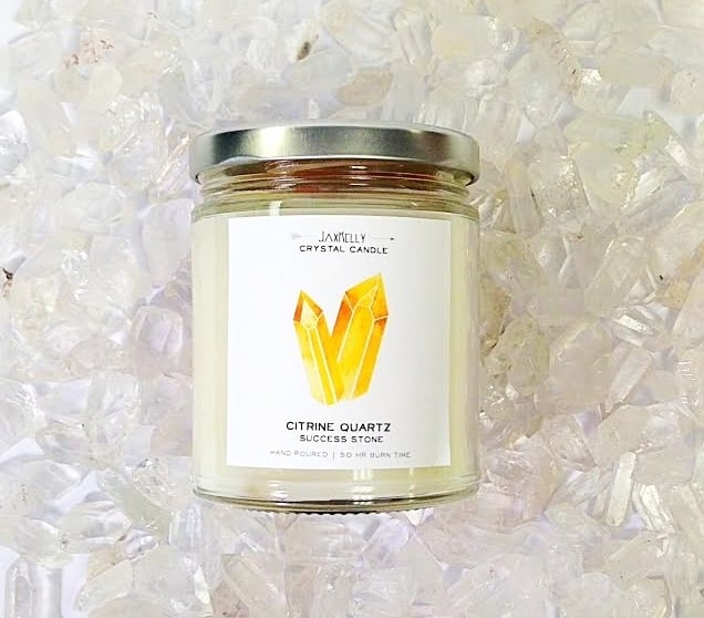 Citrine and Citrus and Peach Candle ($22)