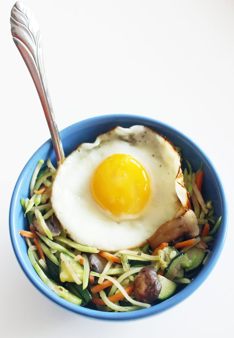 Broccoli Slaw With an Egg