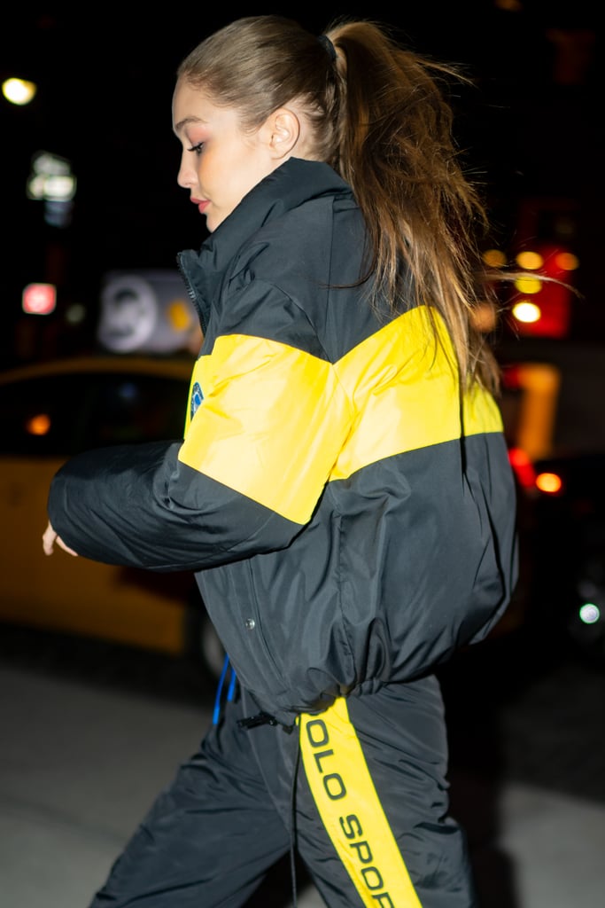 Gigi Hadid Wore a Tracksuit With Glow in the Dark Sneakers