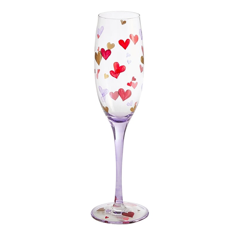 Scattered Hearts Champagne Flute