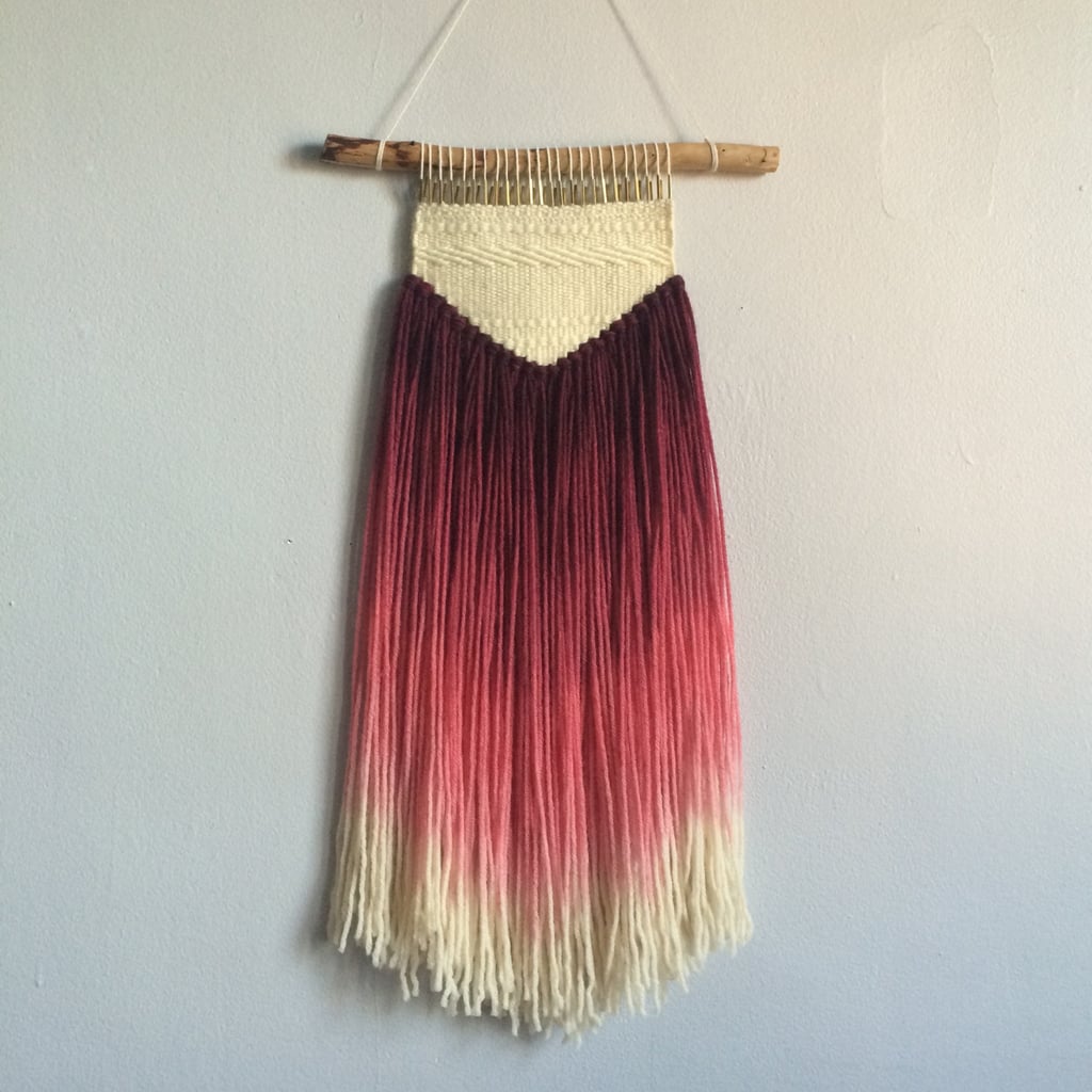 Woven Wall Hanging in Red Ombré ($185)