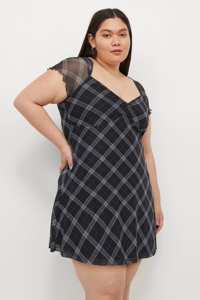 Pretty in Plaid: H&M+ Mesh Dress