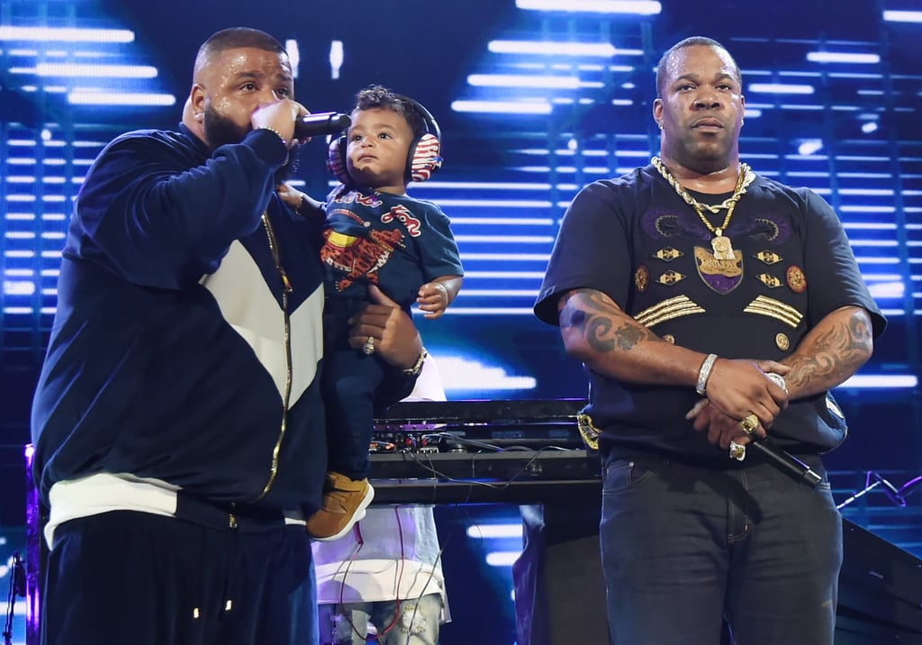 DJ Khaled brought his son, Asahd Tuck, out after Busta Rhymes took the stage and performed.