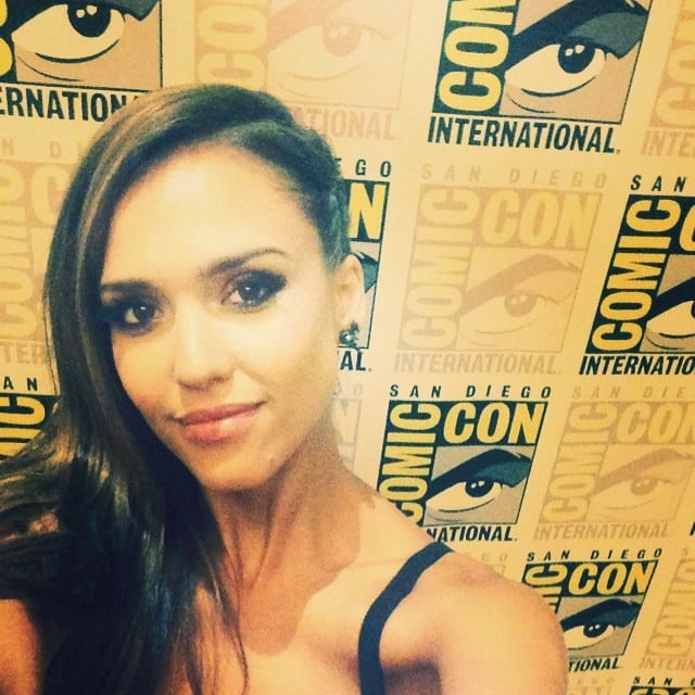 Jessica Alba let the world know she made it to the Comic-Con red carpet with this selfie. 
Source: Instagram user jessicaalba
