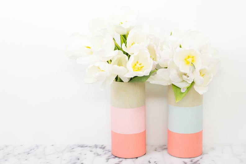 Colorblock Wood Vases