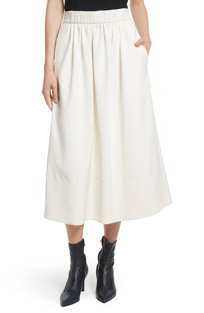 Tibi Stretch Faille Full Midi Skirt | Victoria Beckham White Dress on ...