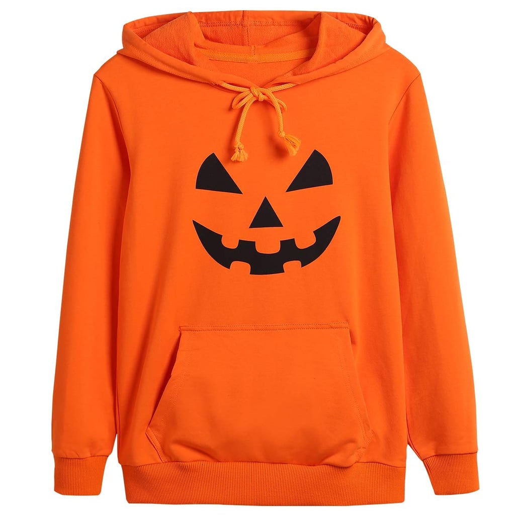 Kids Boys Girls Halloween Jack O' Lantern Pumpkin Face Costume Long Sleeve Hoodies