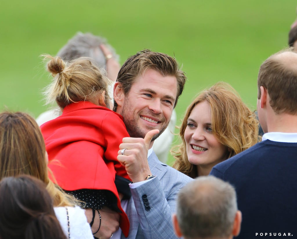 Chris Hemsworth's Family Meets Princes William and Harry ...