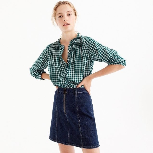 J.Crew Ruffle Popover in Gingham