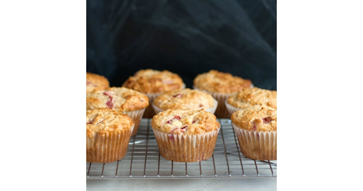 LowFat Raspberry Rhubarb Muffins Healthy Rhubarb Recipes POPSUGAR Fitness Photo 3