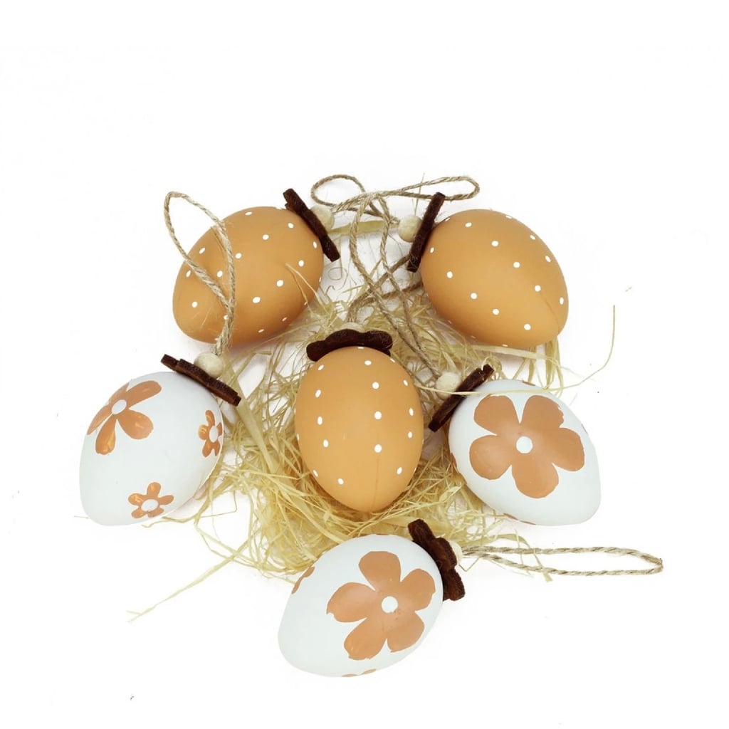 Painted Design Spring Easter Egg Ornaments