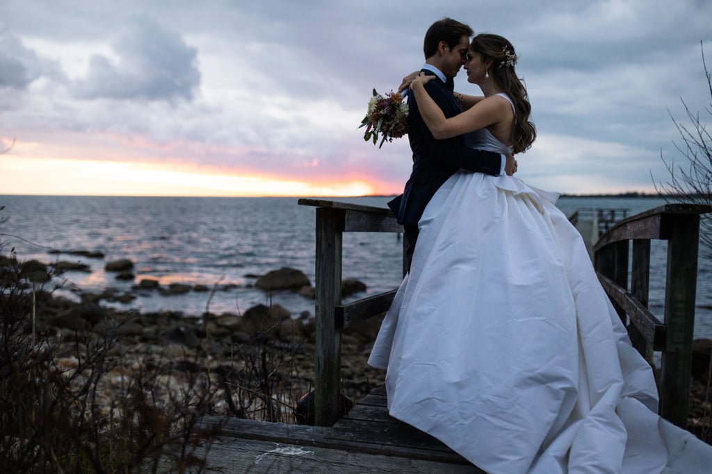 Shoe Designer Sarah Flint Reem Acra Wedding Dress and Heels