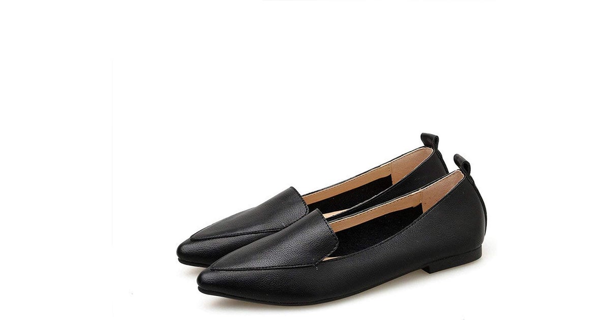 mango pointed toe flat shoes