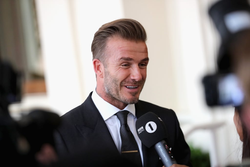 Queen Elizabeth and David Beckham in London June 2016