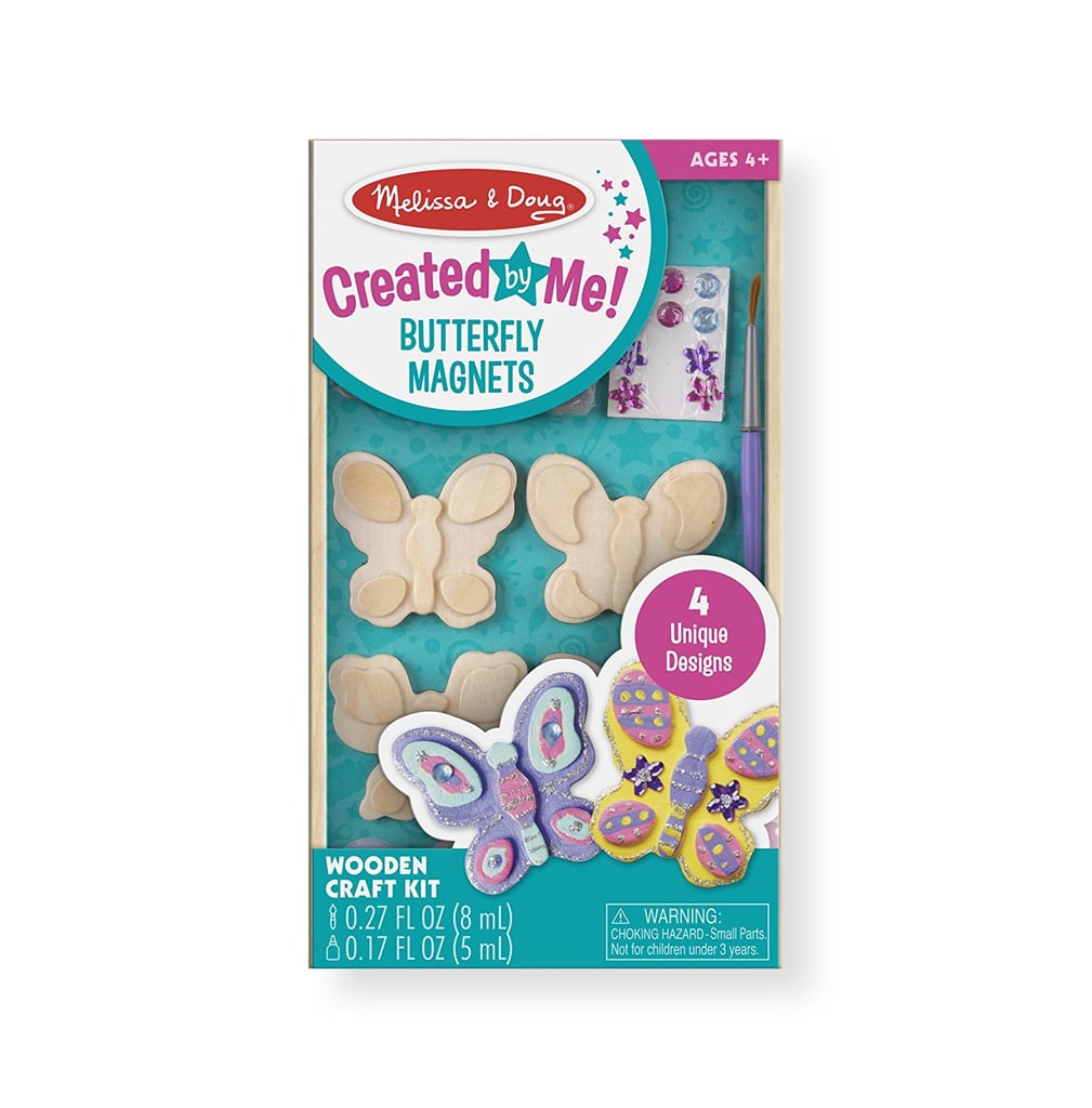 Melissa & Doug Decorate-Your-Own Wooden Butterfly Magnets Kit