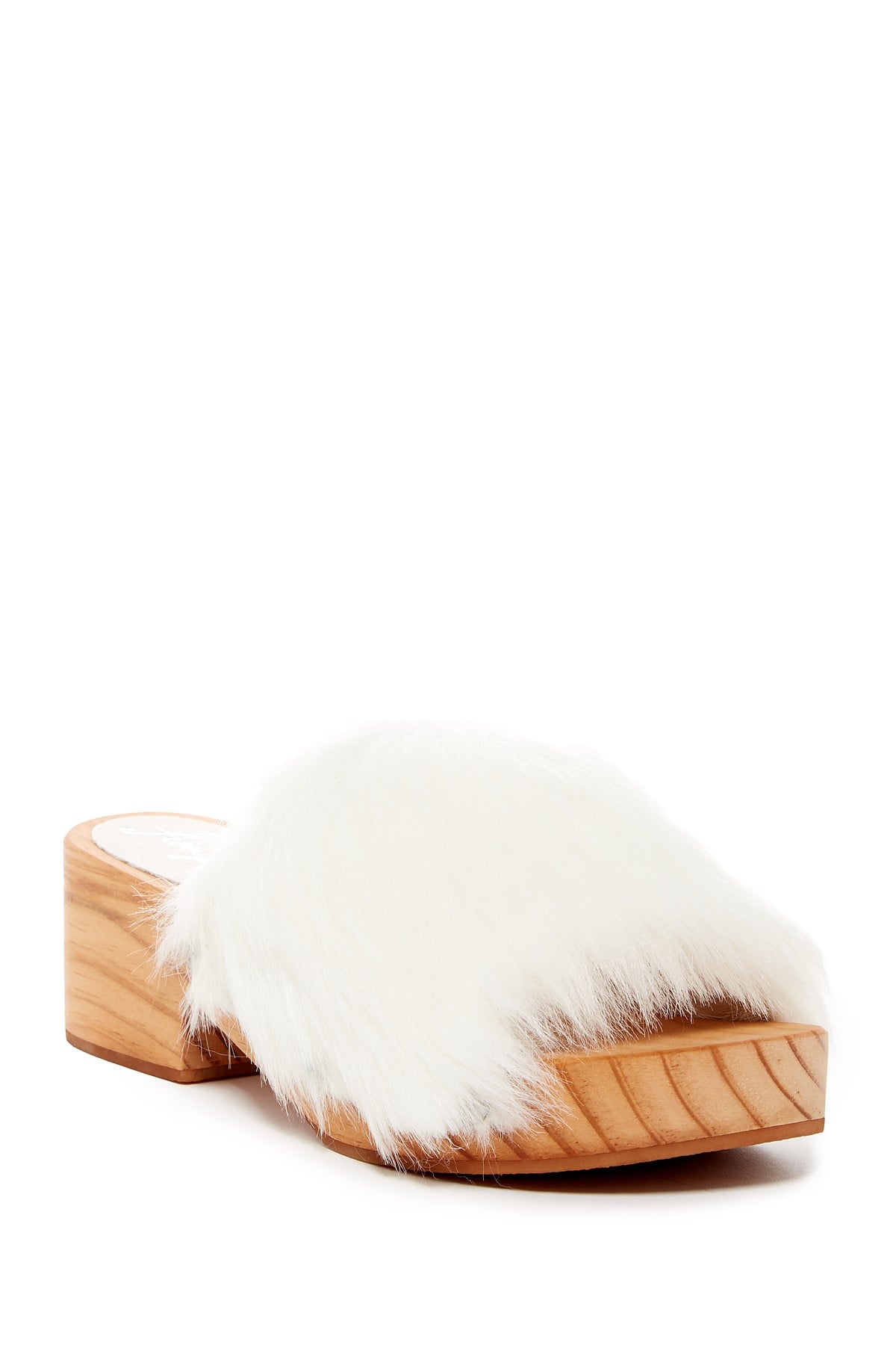 faux fur clogs