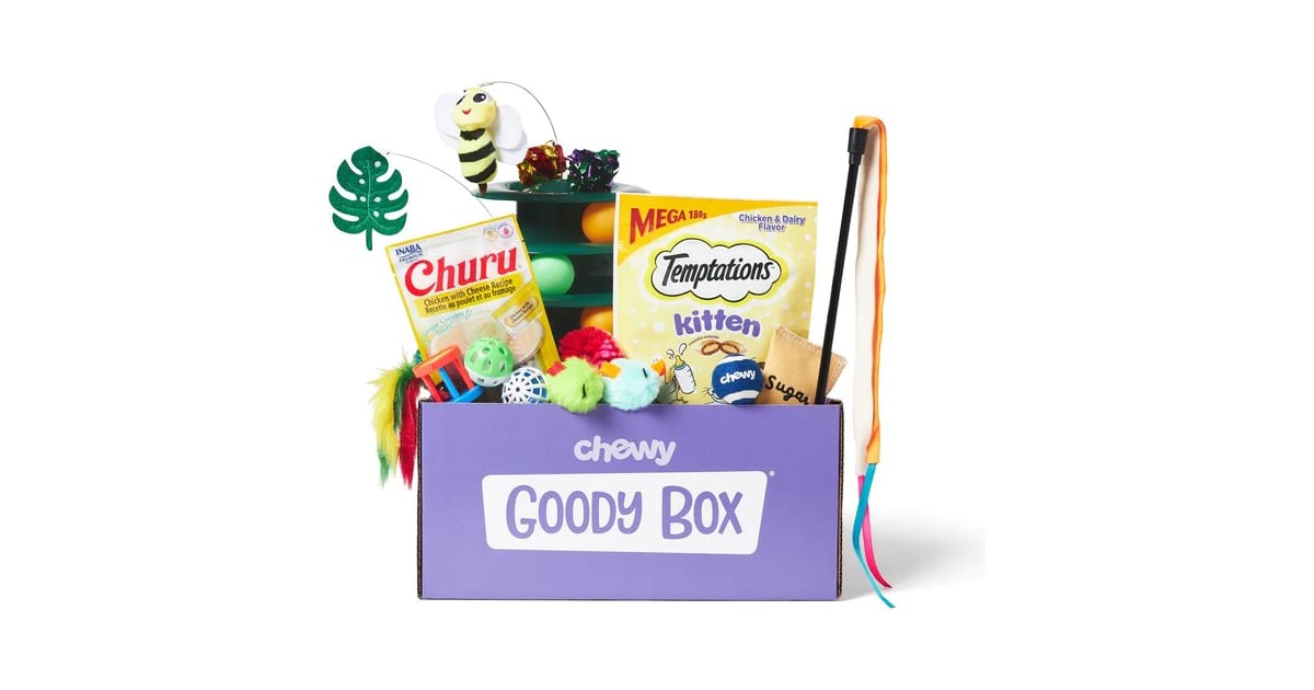 Best Pet Toys Deal Chewy Goody Box with Kitten Toys & Treats