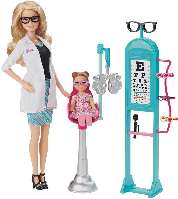 Barbie Careers Blonde Eye Doctor Playset