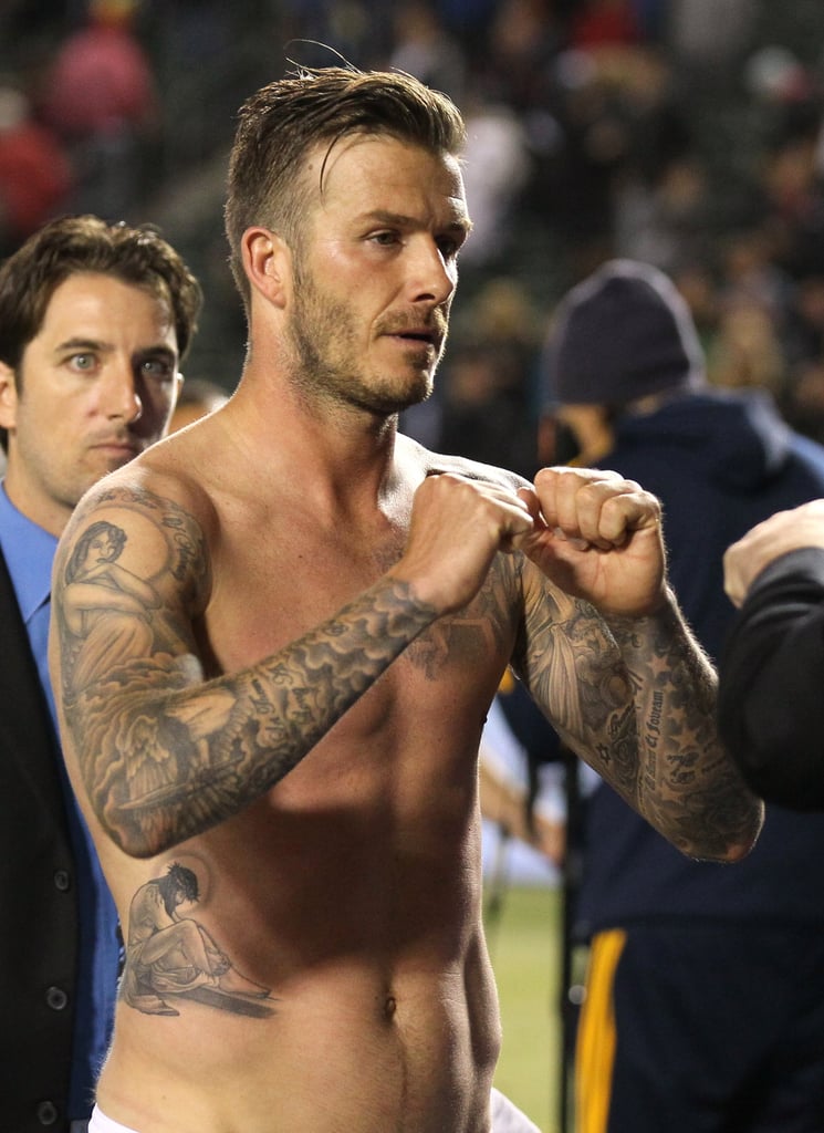 David Beckham's Right Arm Tattoos