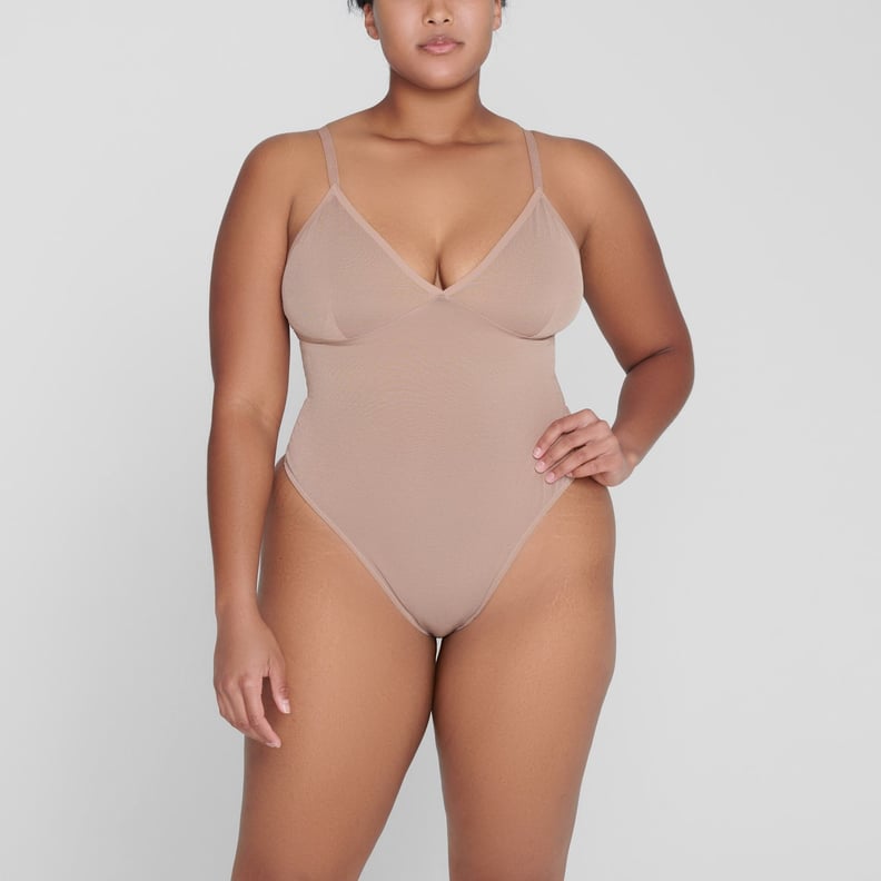 Skims Sheer Sculpt Thong Bodysuit - Sienna