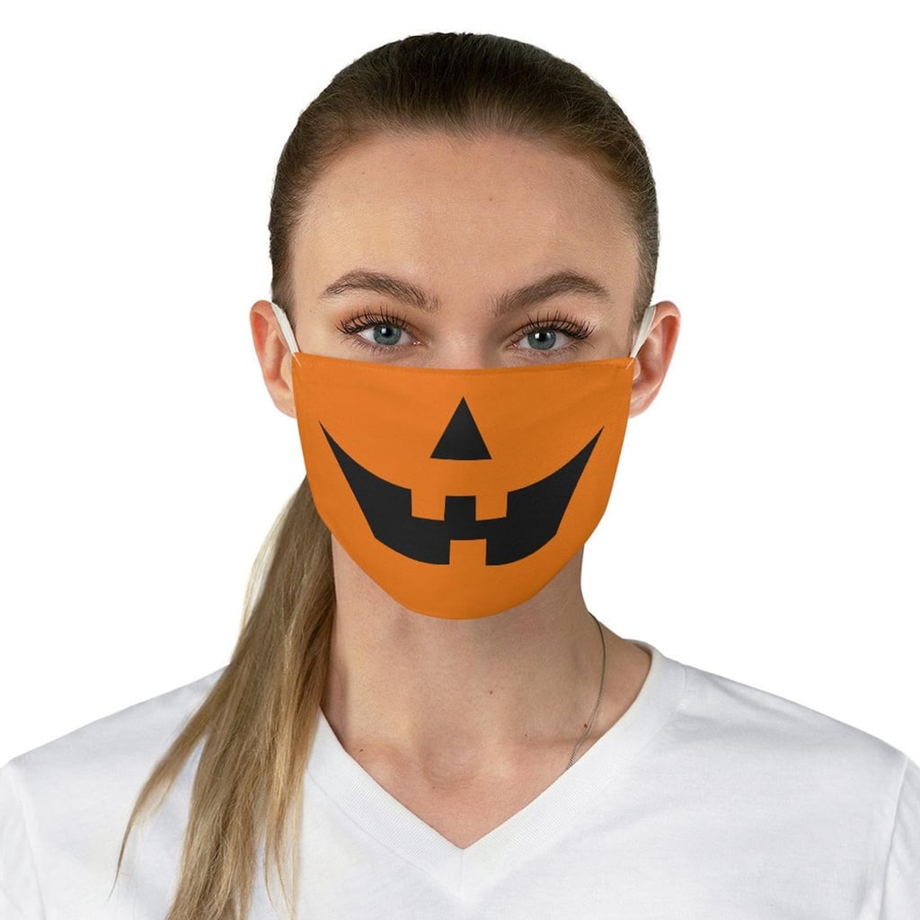 Pumpkin Jack-o'-Lantern Face Mask