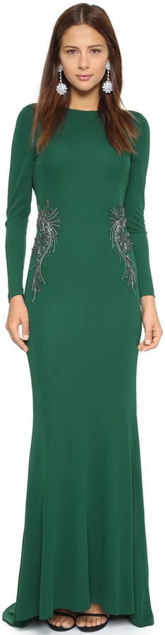 Badgley Mischka Collection Drape Back Gown ($890)