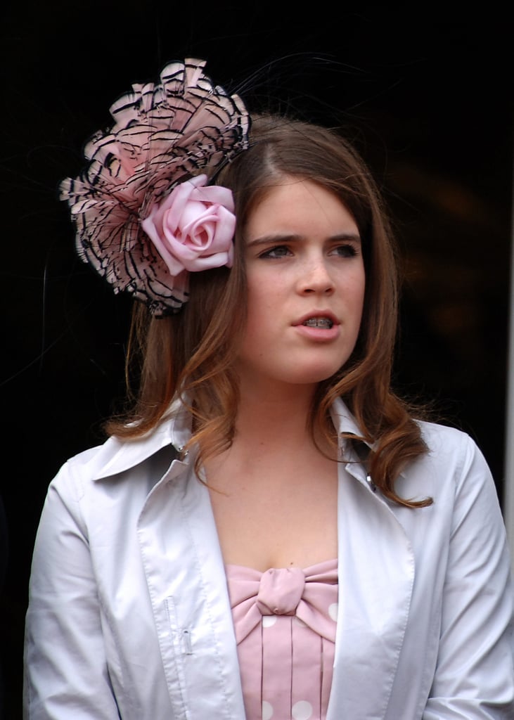 For the Trooping the Colour ceremony in 2006, Eugenie wore a black and pink fascinator which was decorated with a rose.