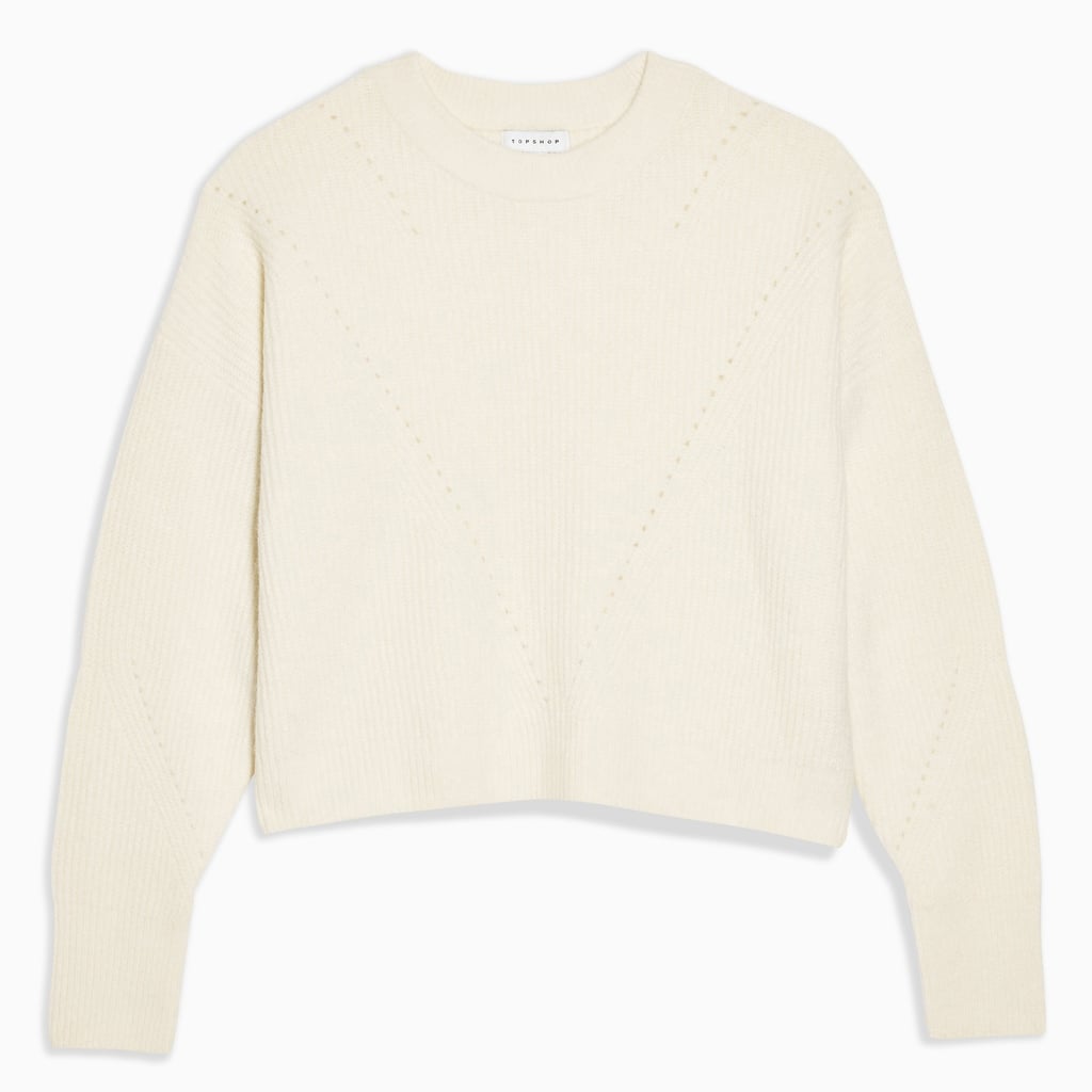 Topshop Knitted Boxy Fit Cropped Jumper