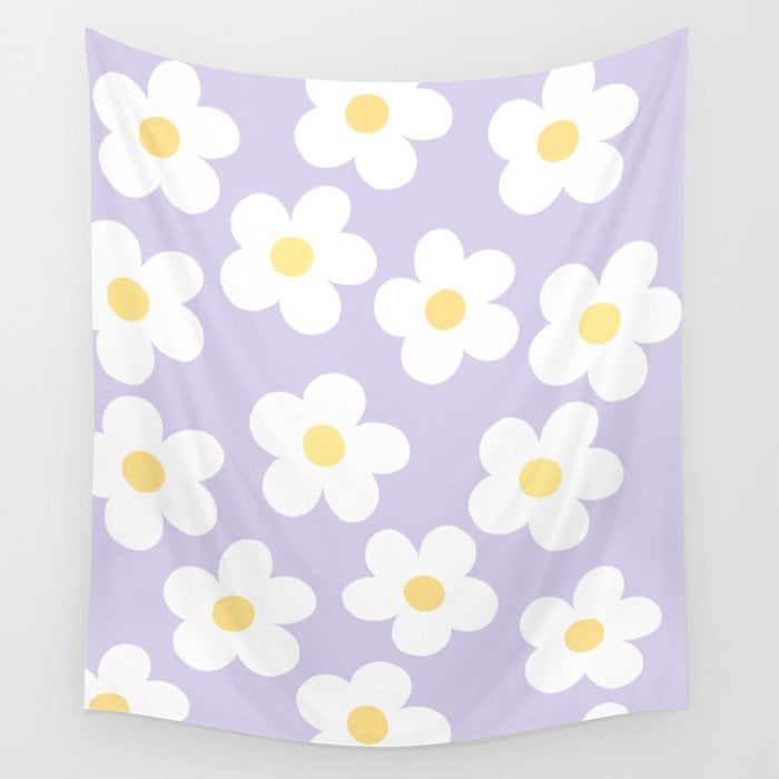 Lobbygirl 70's Retro Flower Power Wall Tapestry