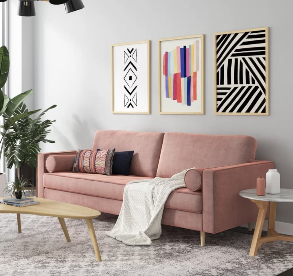 Derry Velvet 88" Square Arm Sofa Best Home Products on Sale June 8