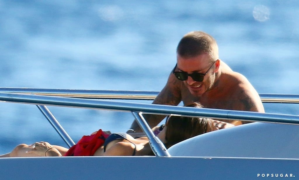 David and Victoria Beckham on Vacation in France 2018