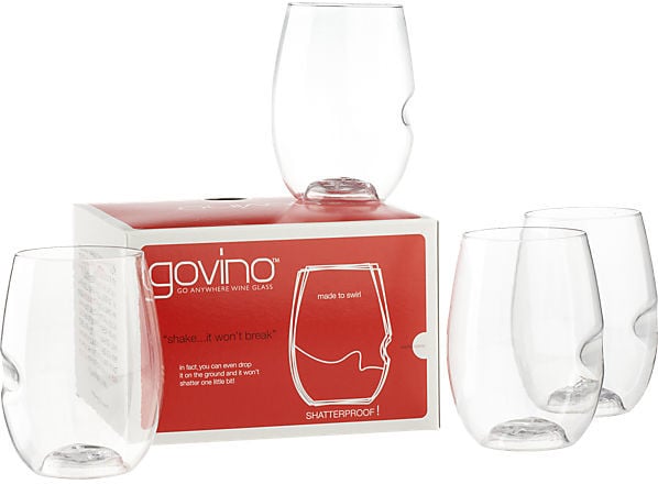 CB2 Set of 4 Govino Stemless Wine Glasses