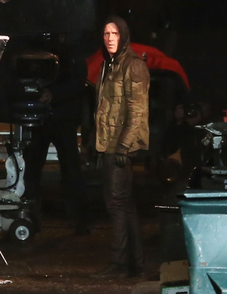 Even from afar, you can tell something is up with his face.